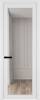 Межкомнатная дверь Profil Doors 1 AGP цвет профиля Вайт, стекло безопасное 6 мм ромб серебро 800x2000