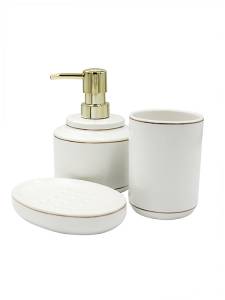 Набор аксессуаров для ванной Bath Plus Afrodite W-CE2044AA-SET3 белый