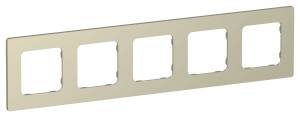 Рамка 5-постовая IEK Flite FI-M52-32-20-K37 шампань
