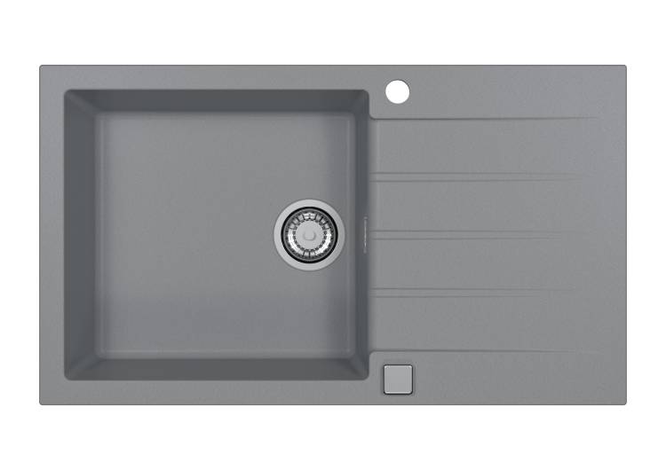 Мойка кухонная Alveus Granital Cadit 40 1132030 Concrete - G81 с сифоном, 86x50