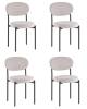 Набор из 4 стульев Stool Group Бриф SN AV 477-C81-7016-K светло-серый каркас антрацитовый муар