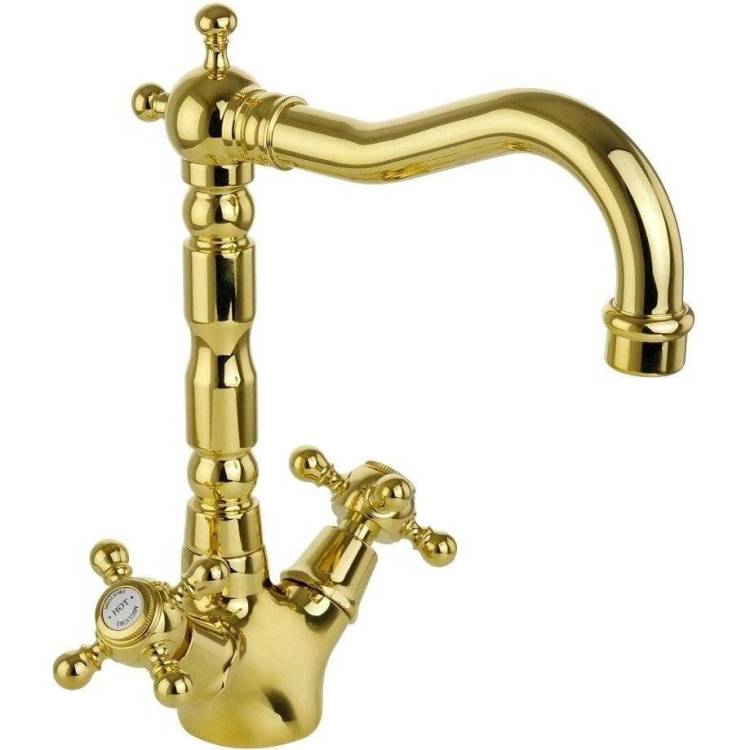 Смеситель для раковины Migliore Revival 19514 золотой