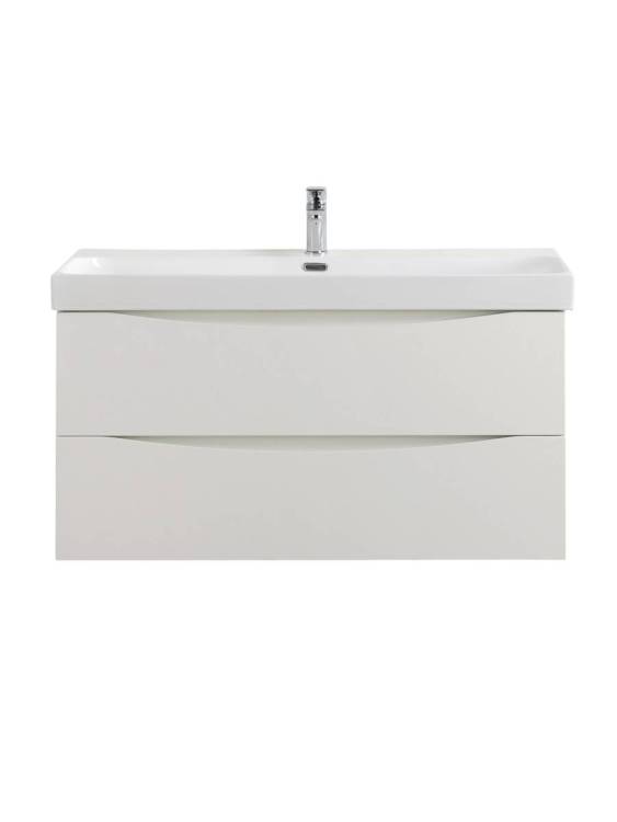 Тумба под раковину BelBagno MARINO-CER-N-1000-2C-SO-BL-P Bianco Lucido, 100x50 см