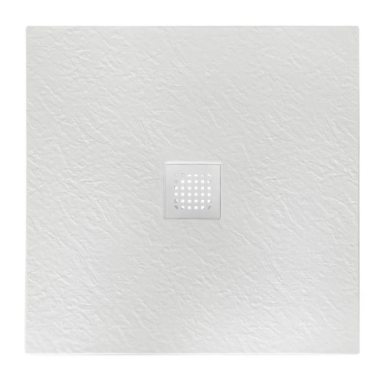 Поддон для душа BelBagno Uno TRAY-MR-UNO-A-90-35-W-BO с сифоном и белой матовой декоративной накладкой, 90x90