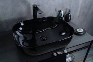 Раковина Gid Geométrico BL1302 53347 черная глянцевая, 50x40x14