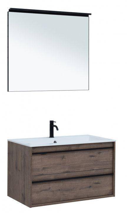 Мебель для ванной Aquanet Lino 90 271958 дуб веллингтон