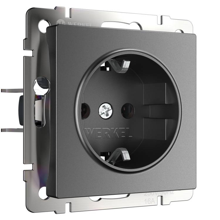 Розетка с заземлением и шторками Werkel Встраиваемые механизмы W1171164