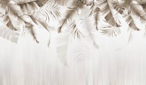 3D Фотообои Artegrafico «Оранжевый букет тропических листьев» FLV-014 канвас