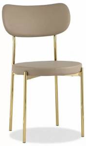 Стул Stool Group Барбара BARBARA GL X108 экокожа бежевая, золотые ножки