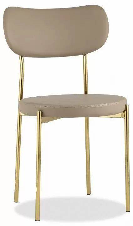 Стул Stool Group Барбара BARBARA GL X108 экокожа бежевая, золотые ножки