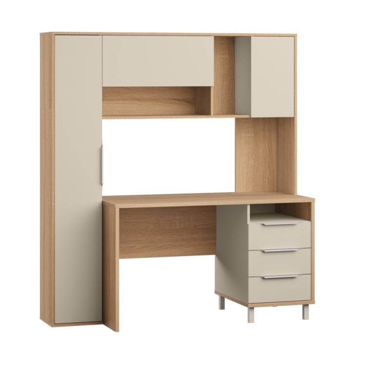 Стол рабочий Моби Комфорт 12.95 N Дуб сонома, Сатин 7045 SU