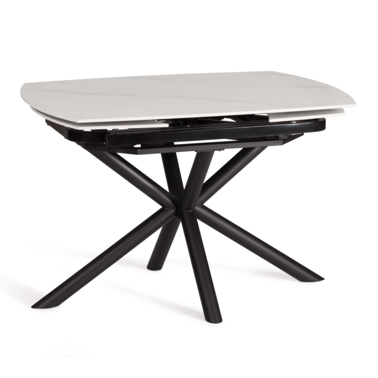 Стол обеденный Tetchair Winston 21856 белый, черный 120(180)x80x75