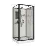 Душевая кабина Niagara Standart ST90/15Q/BL/BK корпус черный матовый, стекло прозрачное, 90х90х200