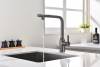 Смеситель для кухни Paulmark Viper Vi213105-GM с выдвижным изливом, вороненая сталь фото 3