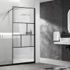Душевая перегородка Vincea Walk-In HC Art VSW-1HC900CFB 900x2000, профиль черный, стекло прозрачное/рифленое