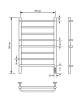 Полотенцесушитель электрический Comfysan Puro 012991 EC-8 80/50 черный матовый фото 3
