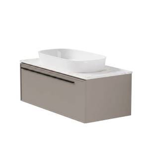 Тумба с раковиной La Fenice Elba Cappuccino NFNC-01-ELB-C-90-3-M-GG бежевая матовая, 90 см
