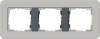 Рамка 3-постовая Gira E3 серый/антрацит 0213422