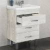 Тумба с раковиной Comforty Никосия-60Н 00004142203 дуб белый
