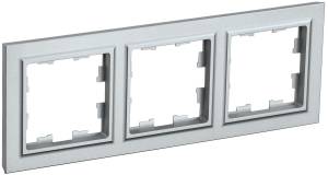 Рамка 3-постовая IEK Brite BR-M32-K47 алюминий