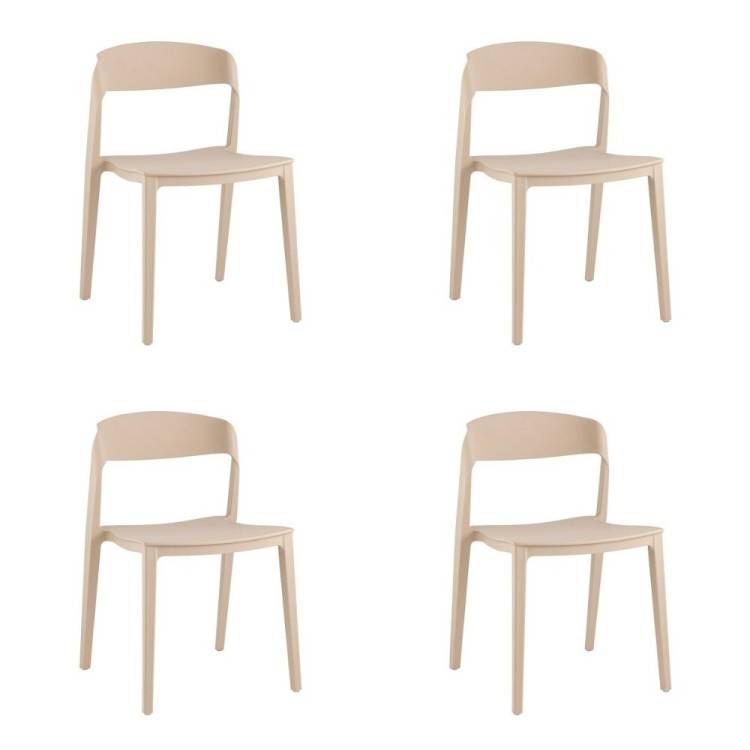 Набор из 4 стульев Stool Group Moris SL-7089 camel 70043 X4 бежевый, пластик