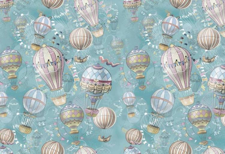 3D Фотообои Artegrafico «Невесомый полёт в бирюзовых тонах» KID-047 канвас