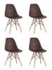 Набор из 4 стульев Stool Group Eames Style DSW Y801-V SEAT brown x4 коричневый