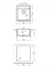 Мойка кухонная Abber Quarz AQ2901B черная, 51x46 фото 13
