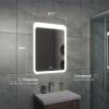 Зеркало Veneciana Adda 66045 с подсветкой, сенсорный выключатель, с подогревом, 80x60 фото 2