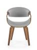 Стул кухонный Halmar K544 V-CH-K/544-KR-POPIELATY серый/орех фото 6