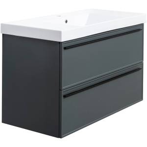 Тумба с раковиной La Fenice Elba Twin 100 FNC-01-ELB-G-100-2 серая