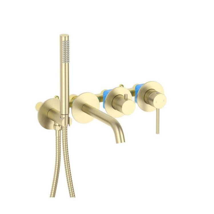 Смеситель для ванны Aquatek Европа AQ1344BG брашированное золото