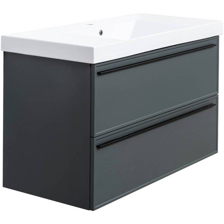 Тумба с раковиной La Fenice Elba Twin 100 FNC-01-ELB-G-100-2 серая