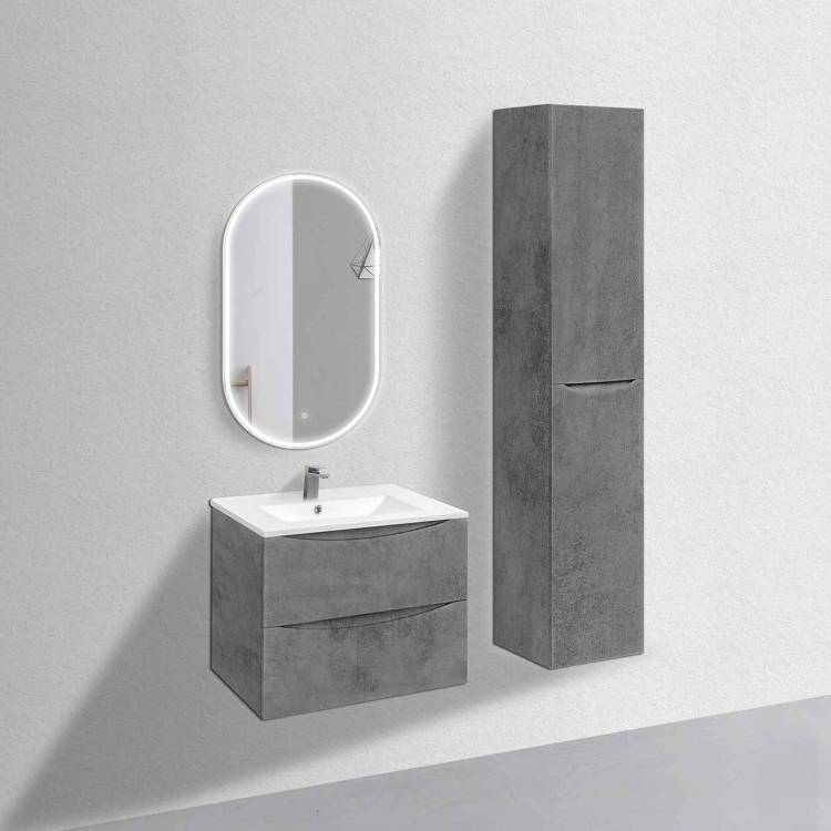 Тумба с раковиной Vincea Mia 700 2 выкатных ящика, Beton