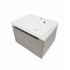 Тумба с раковиной La Fenice Simpla Cappuccino NFNC-01-SIM-C-60-3-60 бежевая матовая, 60 см