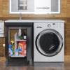 Тумба с раковиной Uperwood Magenta 51930205158 под стиральную машину, напольная, с дверцами, черная, левая, 120 см фото 5