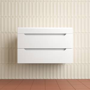 Тумба с раковиной Style Line Остин подвесная, белая, раковина антрацит, 55x80x45