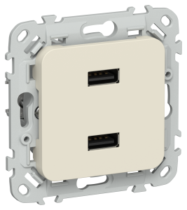 Розетка USB type A+A IEK Flite FI-U21-D31-K86 сливочный