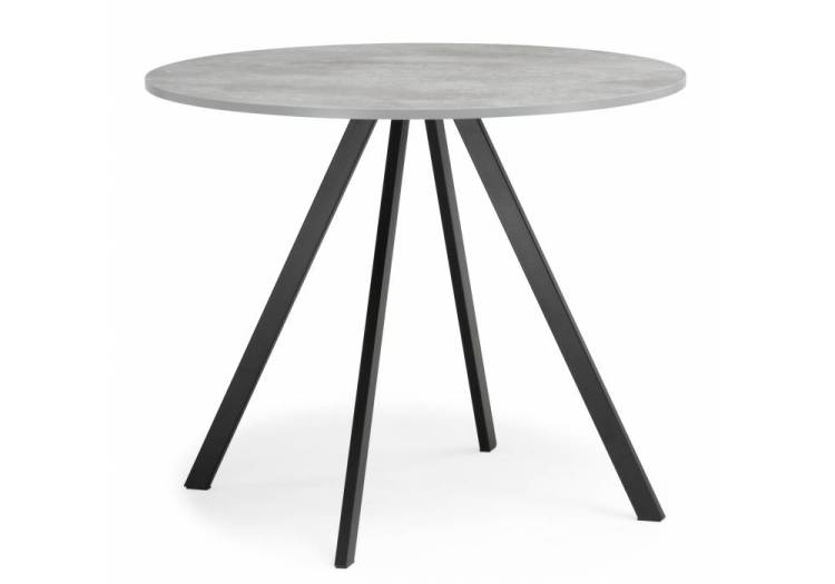Стол Woodville Баргел 611365 бетон, черный 90x90x75