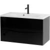 Тумба с раковиной BelBagno Marino 80 nero lucido фото 3