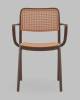 Стул Stool Group Yona PP-297 brown 36025 коричневый, пластиковый с подлокотниками фото 3