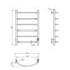 Полотенцесушитель электрический Comfysan Classic 015947 EC-6 80/50 хром фото 2