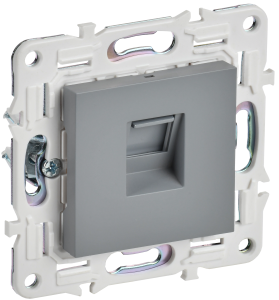 Розетка компьютерная RJ45 IEK Skandy SK-K10-2-K03 серый