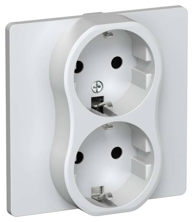 Розетка 2-местная с заземлением IEK Flite FI-R21C-16-1-K36 жемчуг