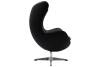 Кресло Bradex Home Egg Style Chair RF 0539 черный, натуральная кожа фото 3