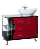 Тумба с раковиной Bellezza Рио 90 3 ящ. R Красный