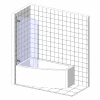 Шторка на ванну Ravak Rosa CVSK1 160/170 L Transparent, профиль блестящий фото 3