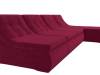 Угловой модульный диван Лига Диванов Холидей 112657 Бордовый 280/180/95 фото 4