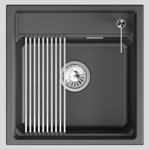Мойка кухонная Granula Kitchen Space 5002i шварц, 50x51