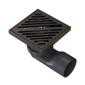 Душевой трап Knotlor Шторм SDSL100GM вороненая сталь, 10x10 см